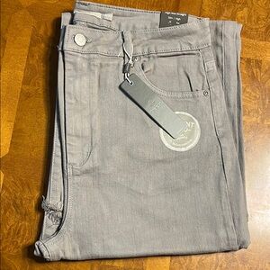 Gray High-Waisted Straight Tractr Jeans